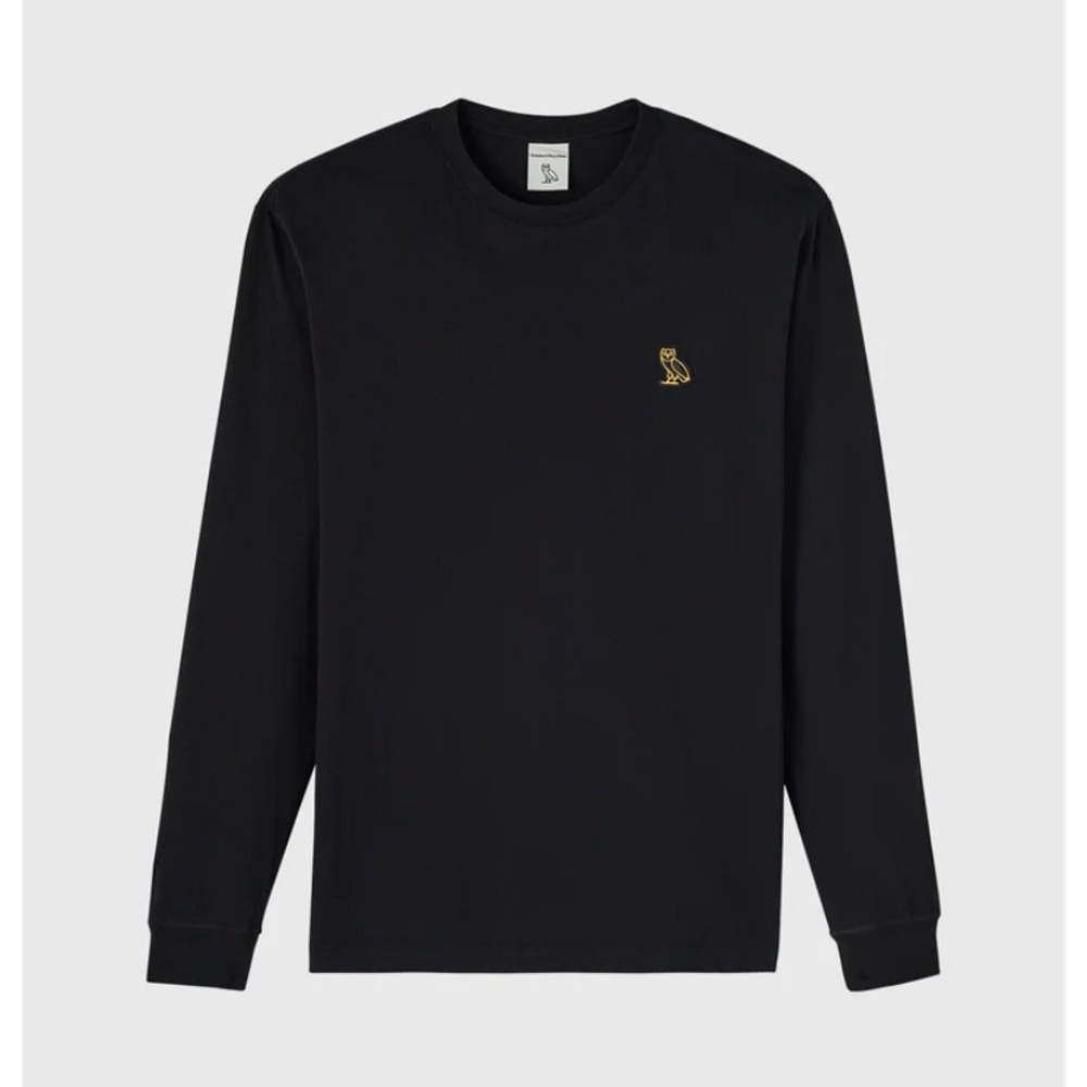 OVO Octobers Very Own Classic Long Sleeve Black Shirt Size Medium Men’s